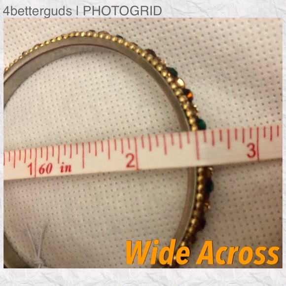 RARE Kate Spade Gold Gems Cubic Zirconia Elegant Edge Bangle Bracelet Petite New - Picture 10 of 16